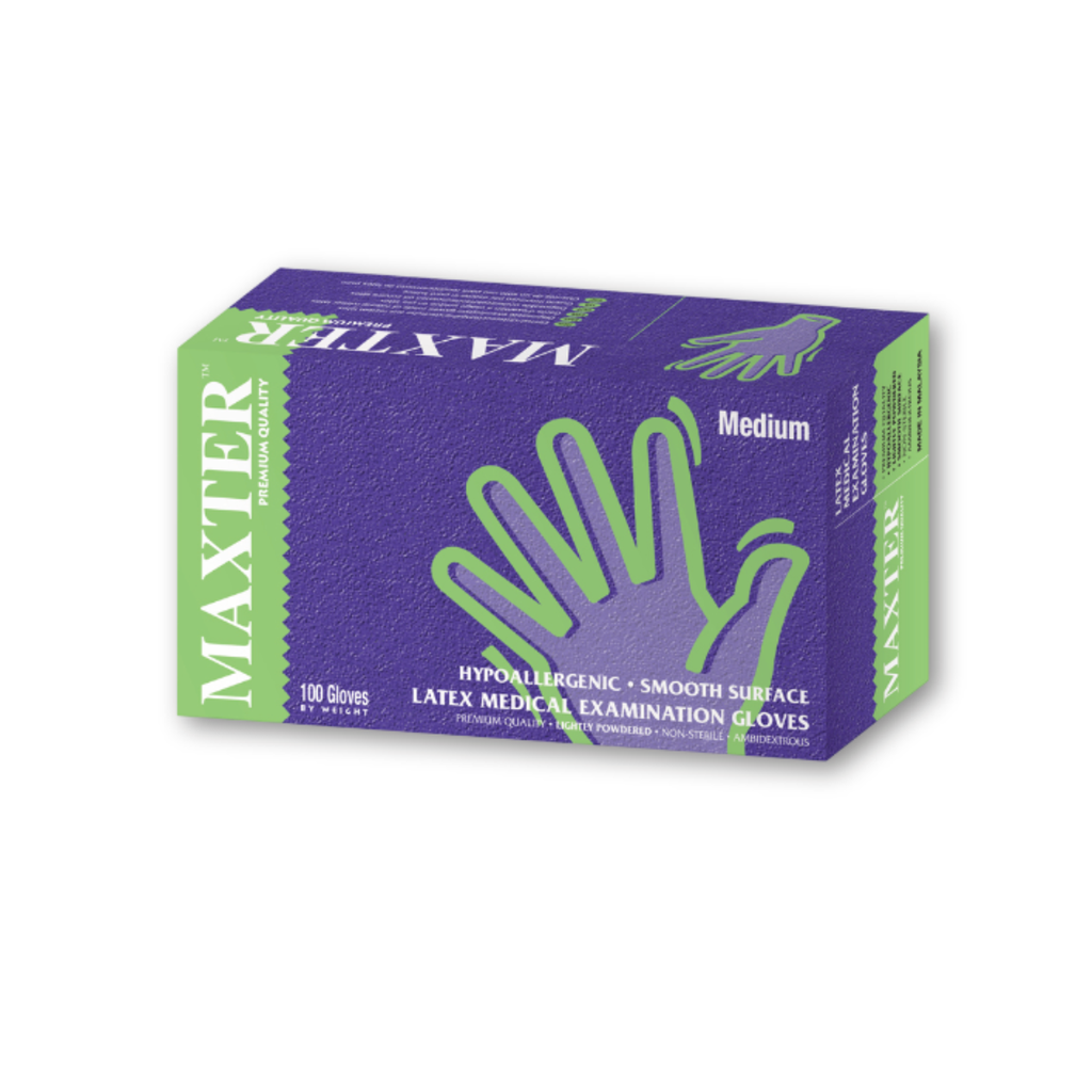 Gants Latex avec poudre - Medium MAXTER