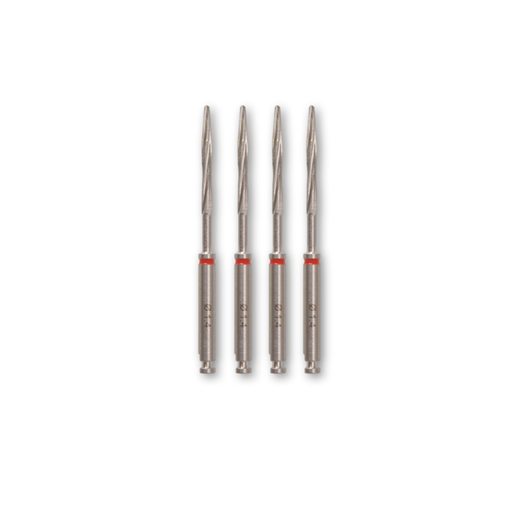 [48-960-09] Lot de 4 Alesoirs cylindre conique rouge CYBERTECH